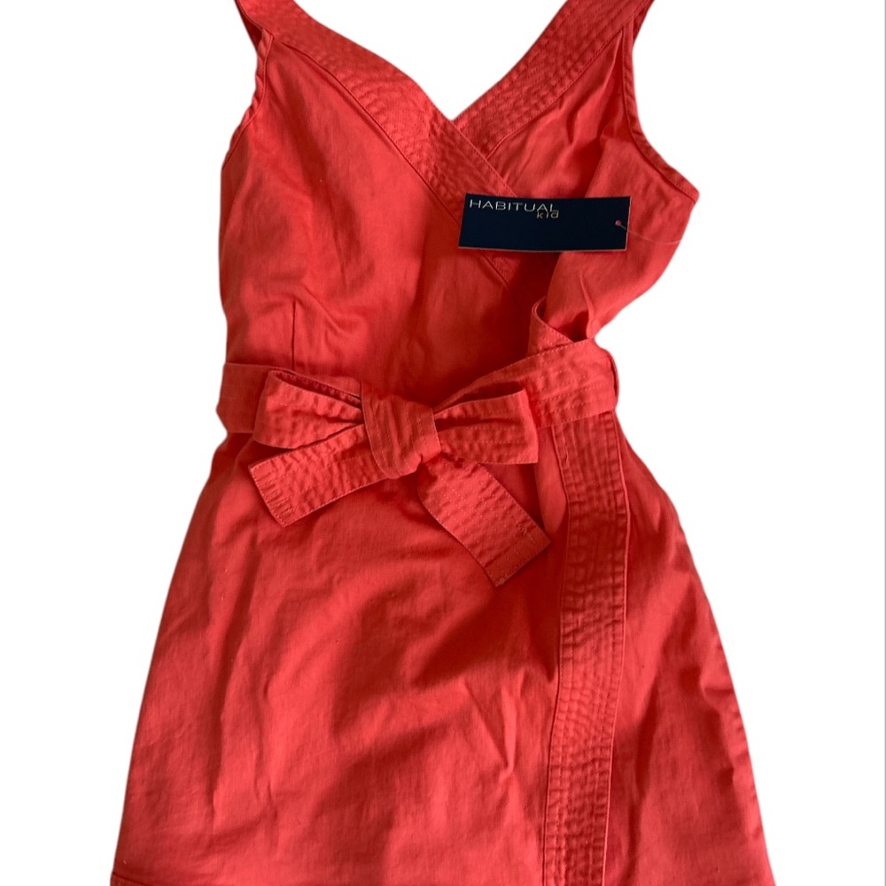 NWT Habitual Coral Dress with Bow